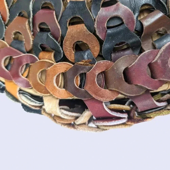 Vintage Leather Woven Shoulder Bag - Picture 6 of 8